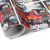 市の消防車 ラッピングペーパー (ロールコーナー)