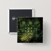 市の照明抽象芸術アートボタン（四角） 缶バッジ (正面&裏面)