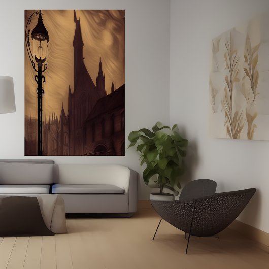 市の街灯 | AIアートポスター ポスター