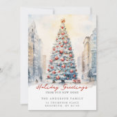 市の通りクリスマスの新しい住所のお知らせ 案内状 (正面)