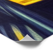 市の黄色の車 | AIアートポスター ポスター (角)