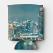 市ぼやけの照明、屋上のビュー。 缶クーラー (裏面)