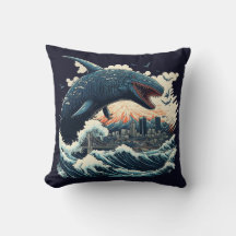 市を襲う寿司鮫の怪物