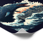 市を襲う寿司鮫の怪物 ポスター (角)