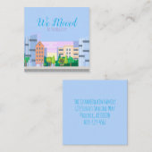 市カラフルのスカイライン私たちは自宅住所の変更を移動 スクエア名刺 (正面/裏面)