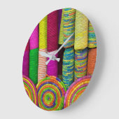 市カラフル場のかご ラージ壁時計 (傾斜)