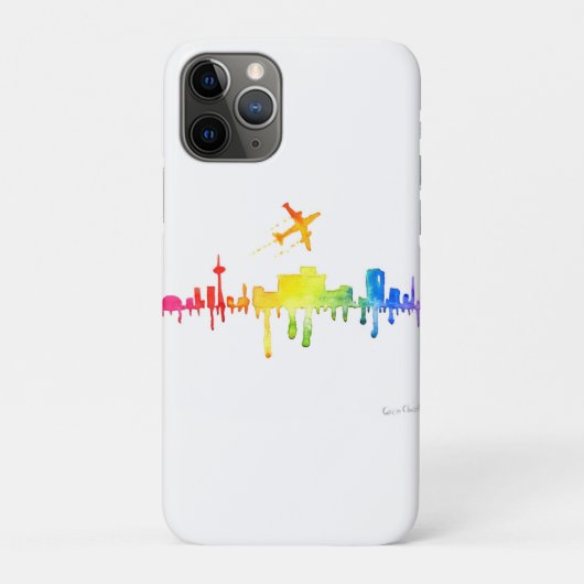 市カラフル飛行機 Case-Mate iPhoneケース (裏)