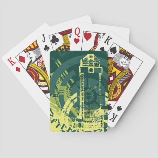 市グランジ図 トランプ (裏面)