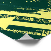 市グランジ図 ポスター (角)