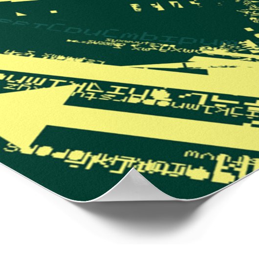 市グランジ図 ポスター (角)