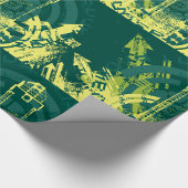 市グランジ図 ラッピングペーパー