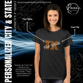 市パーソナライズされたと州のTシャツ Tシャツ