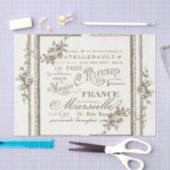 市フランスの名フローラバラ縁どヴィンテージ 薄葉紙 (クラフト)