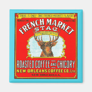市フランスの場での焙煎コーヒーとチコリー マグネット