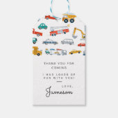 市モダン交通誕生日パーティーのお気に入り ギフトタグ (正面)