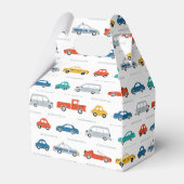 市モダン交通誕生日パーティー フェイバーボックス (裏面サイド)