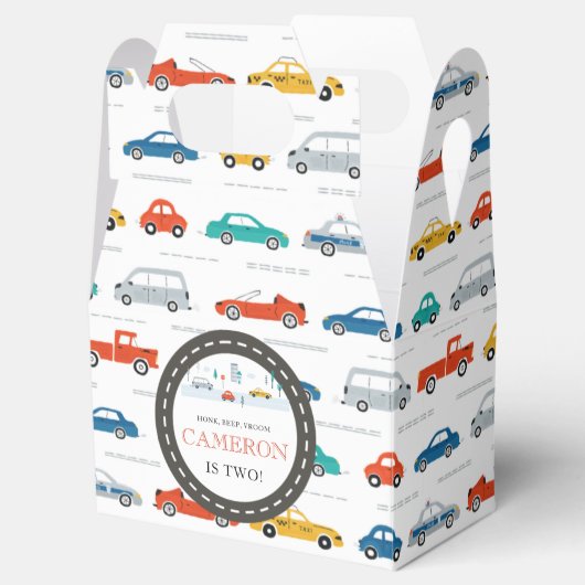 市モダン交通誕生日パーティー フェイバーボックス (オープン)