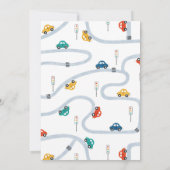 市モダン交通誕生日パーティー 招待状 (裏面)