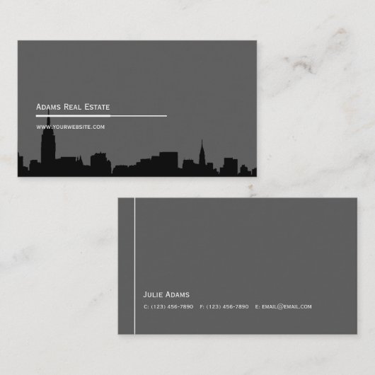 市モダン実在財産の名刺 名刺 (正面/裏面)