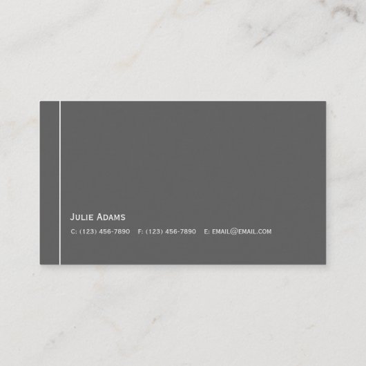 市モダン実在財産の名刺 名刺 (裏面)