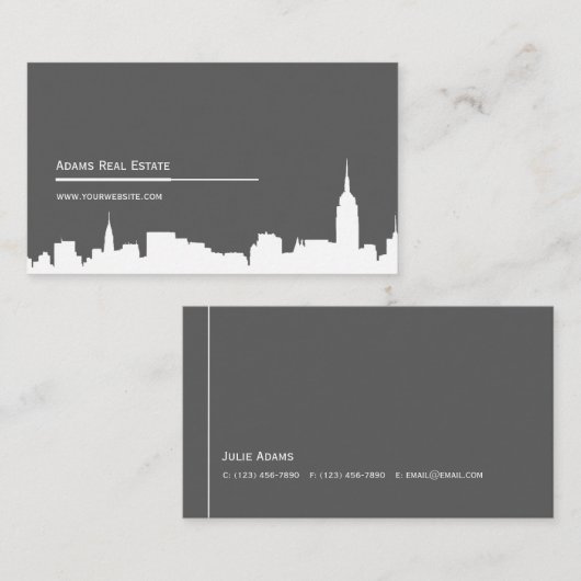 市モダン実在財産の名刺 名刺 (正面/裏面)