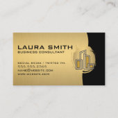 市モダン建物ロゴ 名刺 (正面)