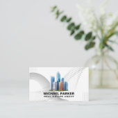 市モダン建物 | 商業実在財産 名刺 (スタンド正面)