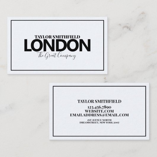 市モダン新名刺 名刺 (正面/裏面)