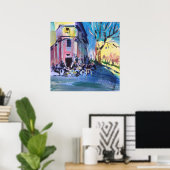 市モダン絵を描のカフェ ポスター (ホームオフィス)