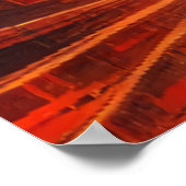 市中が焼けている | AIアートポスター ポスター (角)