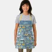 市交通機関のパーソナライズされた子ども エプロン (インサイチュ)