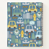 市交通機関のパーソナライズされた子ども ノートブック (裏面)