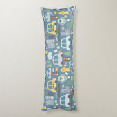 市交通機関のパーソナライズされた子ども ボディピロー (裏面 (縦))