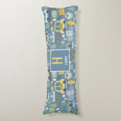 市交通機関のパーソナライズされた子ども ボディピロー (正面縦)