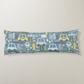 市交通機関のパーソナライズされた子ども ボディピロー (裏面)