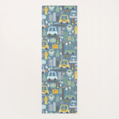 市交通機関のパーソナライズされた子ども ヨガマット (裏面)