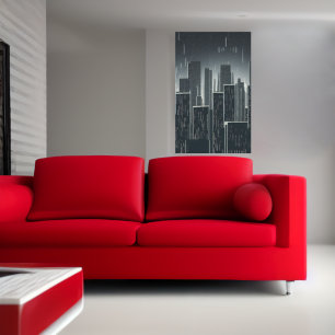 市内で雨が降っている   AIアートポスター ポスター