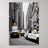 市内のタクシー | AIアートポスター ポスター (正面)