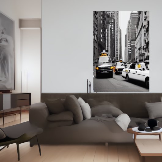 市内のタクシー | AIアートポスター ポスター