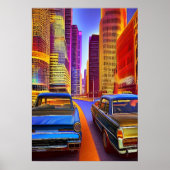 市内の車 | AIアートポスター ポスター (正面)
