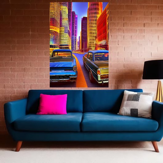 市内の車 | AIアートポスター ポスター