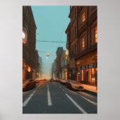 市内の通り | AIアートポスター ポスター (正面)