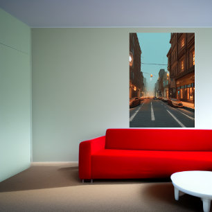 市内の通り   AIアートポスター ポスター