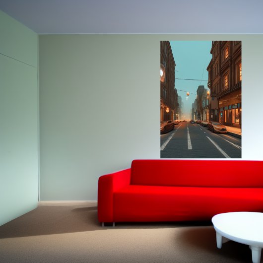 市内の通り | AIアートポスター ポスター