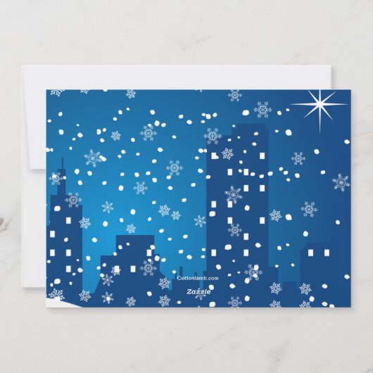 市内の雪だるまがお引越しします！ホリデーシーズンのお知らせ シーズンカード (裏面)