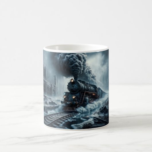 市内を走り回る蒸気列車忘れ|過去記事 コーヒーマグカップ (中央)