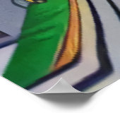 市内を車で通る | AIアートポスター ポスター (角)