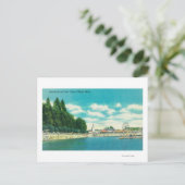 市内ビーチと桟橋の景観 ポストカード (スタンド正面)