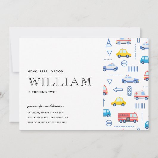 市内交通トラック第2バースデーパーティー 招待状 (正面)