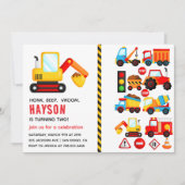 市内交通トラック2nd誕生日パーティー 招待状 (正面)